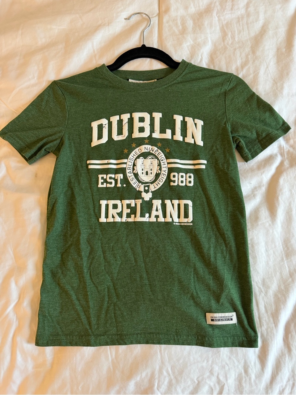 Green Dublin Ireland Graphic Baby Tee